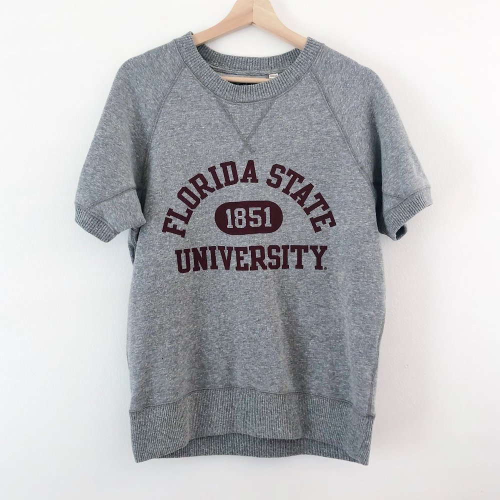 Florida State University Short-Sleeve Crewneck Sweatshirt - Gray